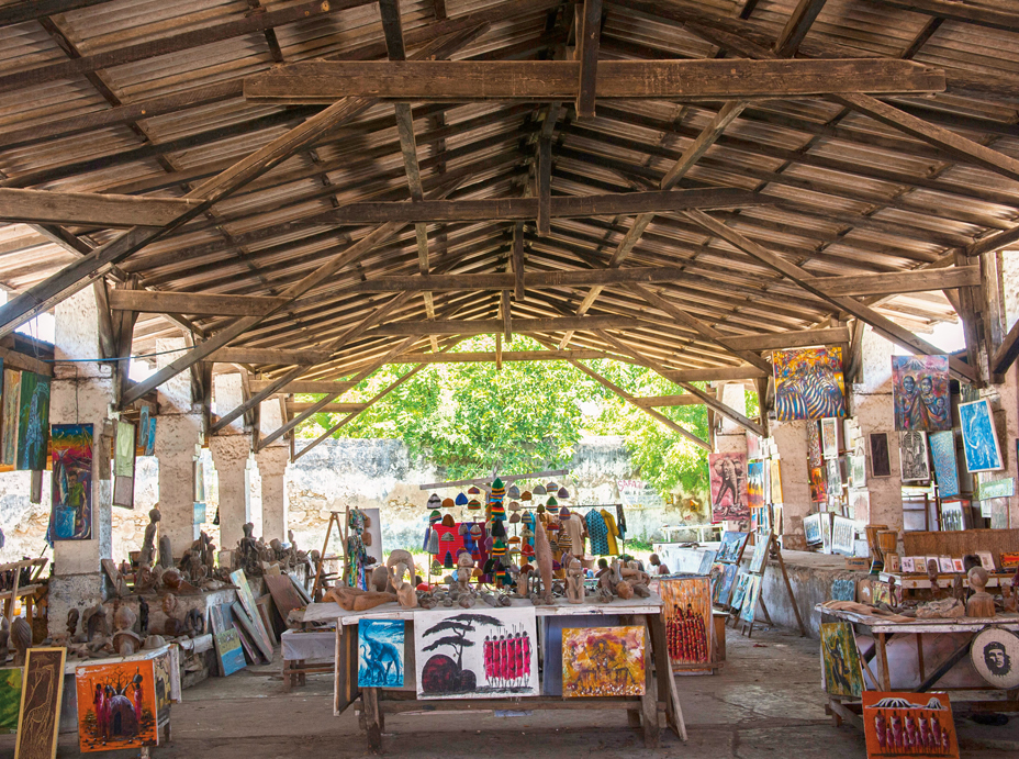 In town, the old slave market has become&nbsp; The Bagamoyo Art Market, supported by the town&rsquo;s artist community around the Bagamoyo Institute of Arts and Culture, which teaches Tanzanian painting, sculpture, drama, dance and drumming.