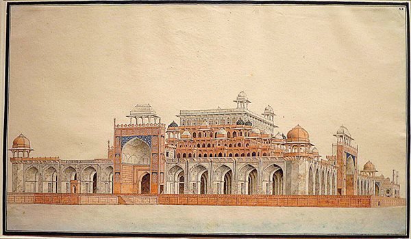 Sheikh Latif created a watercolor of Emperor Akbar’s Tomb at Sikandra between 1810 and 1820. 