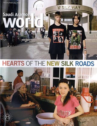 For the 2008 article “Hearts of the New Silk Road,” below and bottom left, Bubriski shares representations of the newly emerging global economies of Kazakhstan and Uzbekistan through panoramic imagery. 
