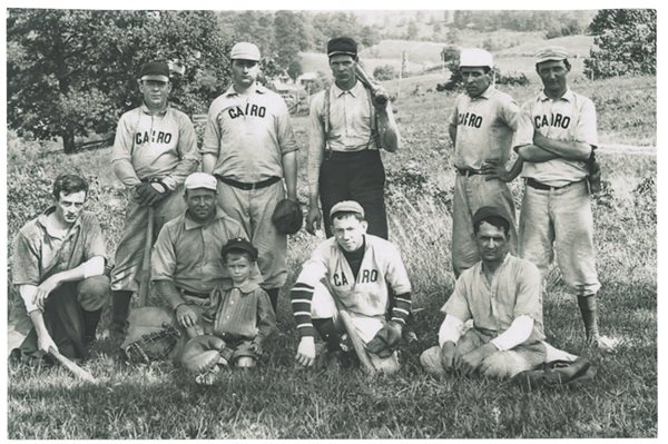 Taken between 1896 and 1912, this photo of the Cairo baseball team was made into a postcard, too.
