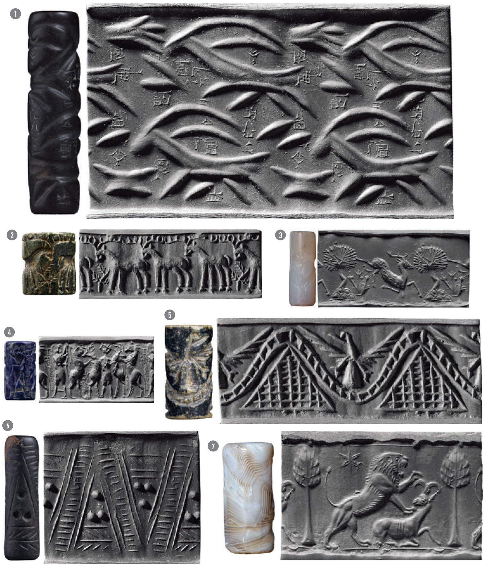 Cylinder seal finds from Mespotamia