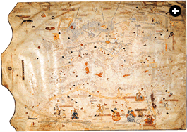 This portolano map, drawn in the early 15th century for Charles V, shows the trading empires of sub-Saharan Africa, through which Leo traveled.