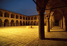 At the eastern end of the Mediterranean, the Khan al-Umdan at Acre offered similar facilities to Venetian traders.