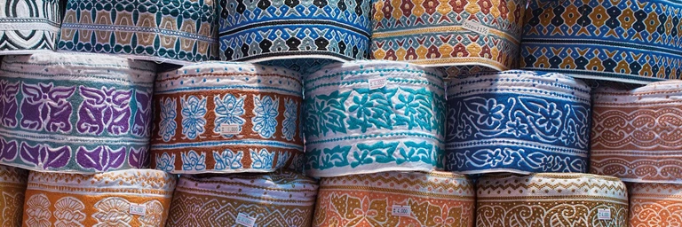 Kummah Pattern Kummahs of Oman: Stitches of Tradition | AramcoWorld