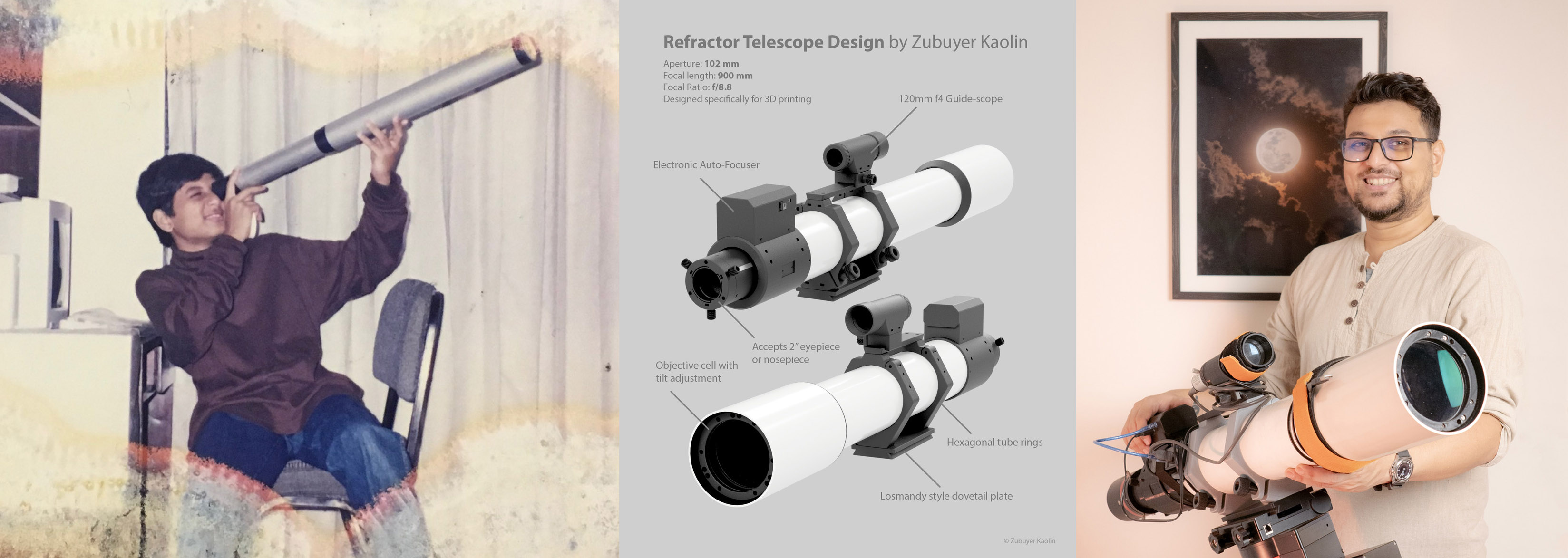 Zubuyer Kaolin. I’m an amateur astronomer and an astrophotographer based in Dhaka, Bangladesh. I take images of celestial objects using telescopes that I design and build myself.