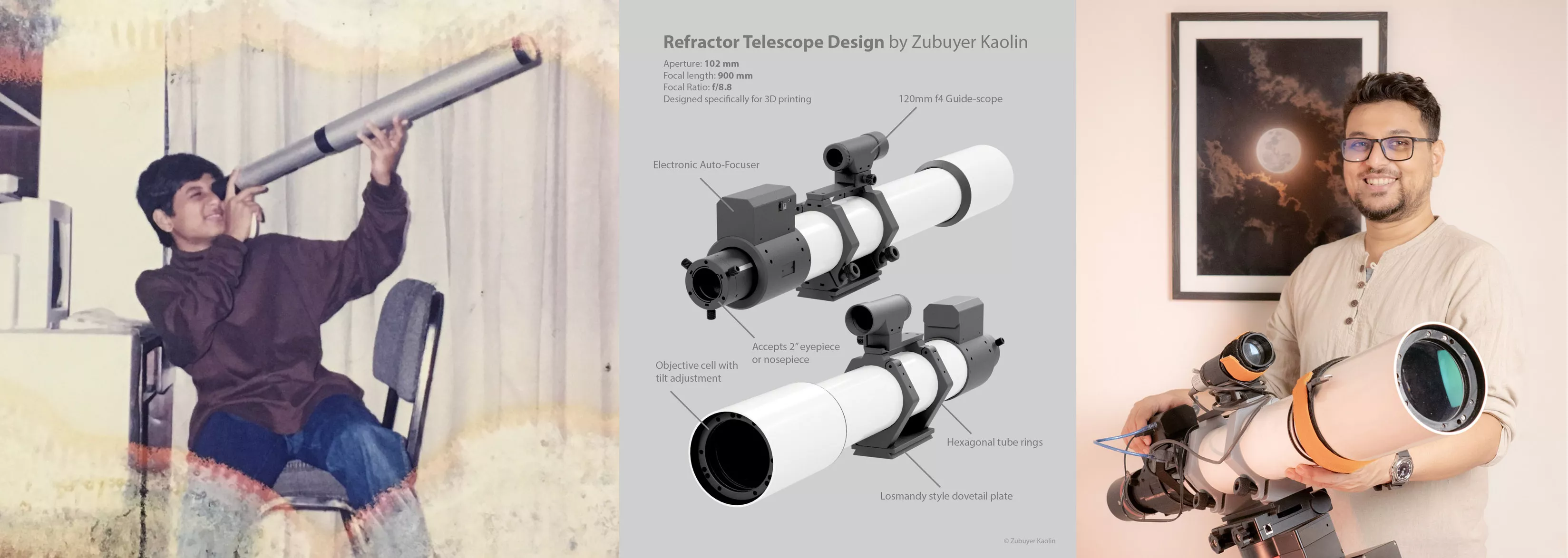 Zubuyer Kaolin. I’m an amateur astronomer and an astrophotographer based in Dhaka, Bangladesh. I take images of celestial objects using telescopes that I design and build myself.