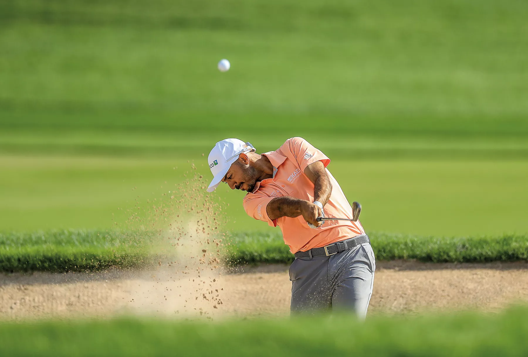 Othman Almulla, Saudi Arabia's first professional golfer, competes in the Omega Dubai Desert Classic in 2020 in the United Arab Emirates