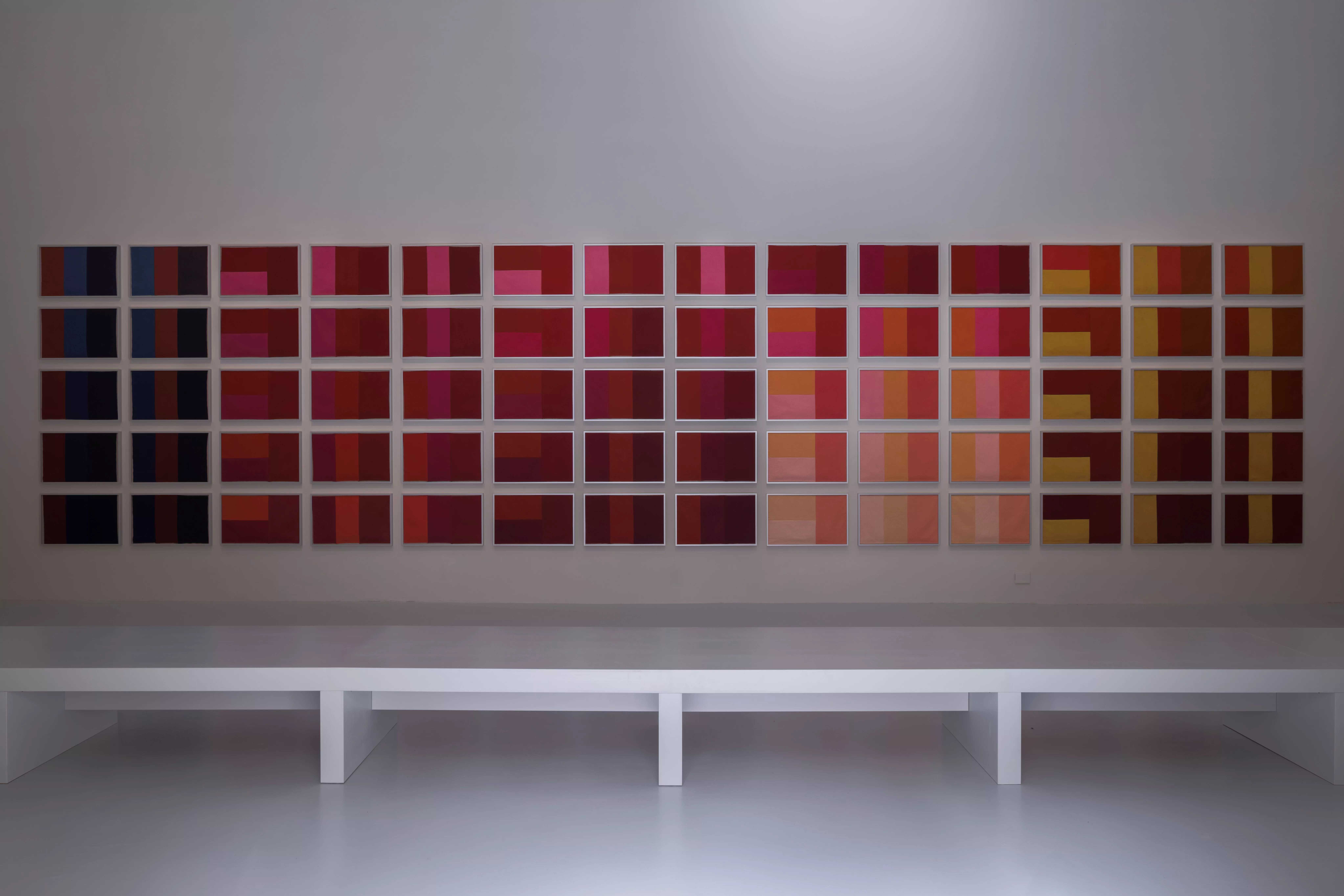 For a New Color Theory, by French Moroccan artist Yto Barrada, grew out of years of experimentation with natural dyes and traditional textile techniques, showing how artists can renew cultural traditions through creativity and innovation. Courtesy of Institut Français - Jacopo La Forgia