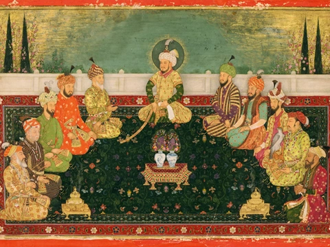 The rulers of the Mughal dynasty from Babur to Aurangzeb, with their ancestor Timur, India, c. 1707-12, MSS 874