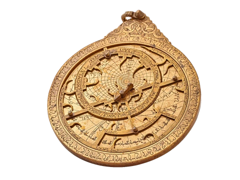 Planispheric Astrolabe. Signed Abu Ja’far Ahmad bin Husayn bin Baso. Spain, Granada. Nasrid period, dated 709 AH (1309-1310 CE). Cast brass with engravings and inlay. 13.5cm (diameter). MW.342.2007.