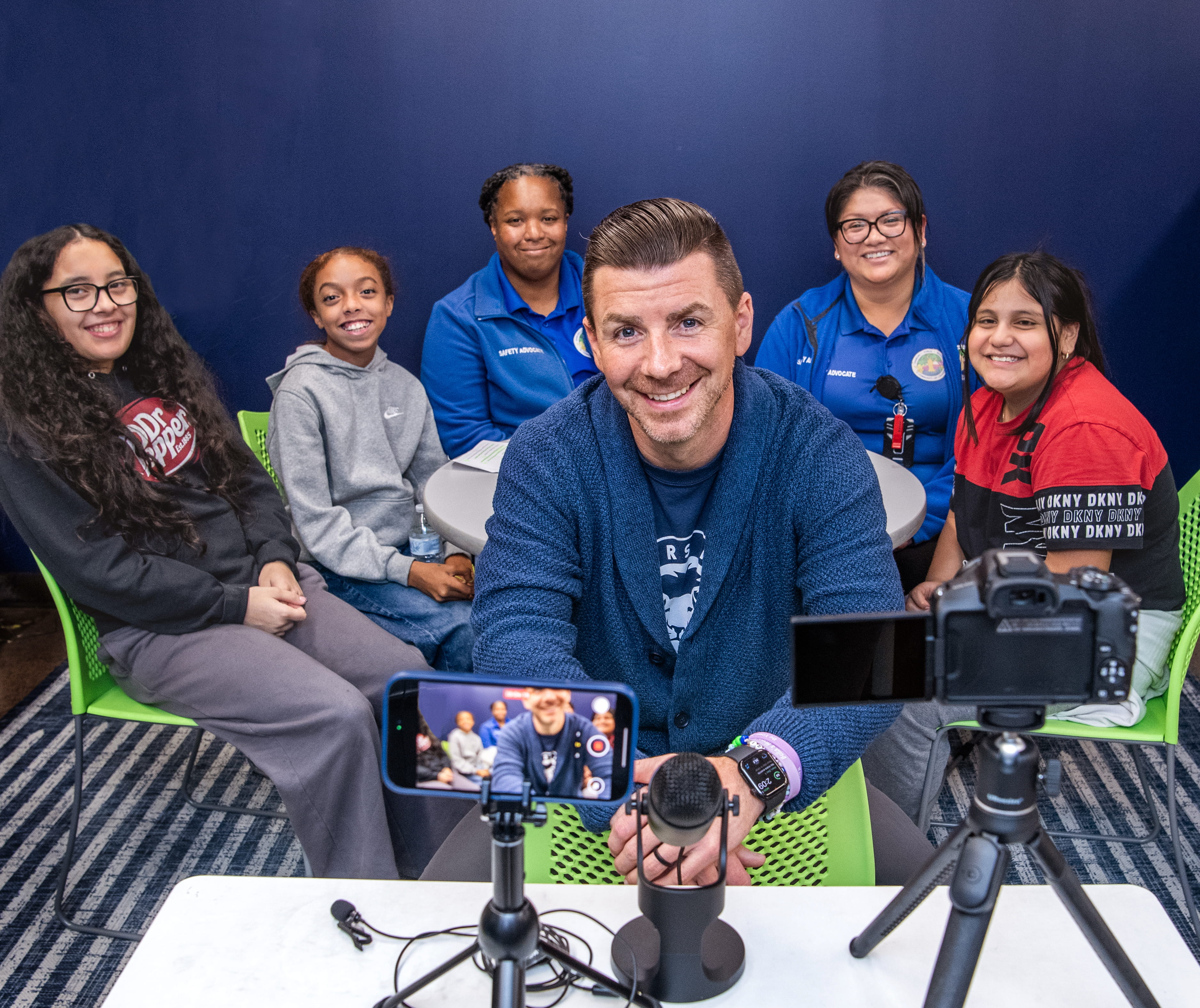 Rogers Park Middle School classroom, students learn by collaboration.