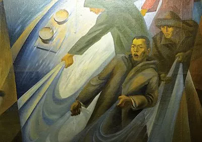 <p>On shore, a night&rsquo;s fishing might bring 100,000 <i>tenge</i> (US $533), an economic lifeline in a struggling region where fishermen have been heroes before: They appear in Aral&rsquo;s museum in a mural commemorating the valiant dispatch of 14 boxcars of fish a day after a desperate telegram arrived from Vladimir I. Lenin in 1921 requesting famine aid for Moscow.&nbsp;</p>
