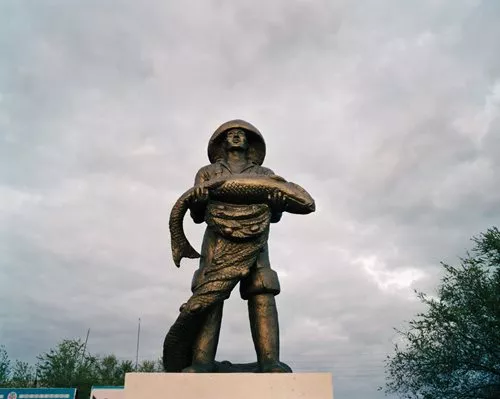 <p>Once-abundant freshwater fish, commemorated by a statue in Aral, were reduced to a vestige of their former numbers by both the decrease of habitat and the rising salinity caused by the lack of replenishment from the Syr Darya and Amu Darya.</p>
