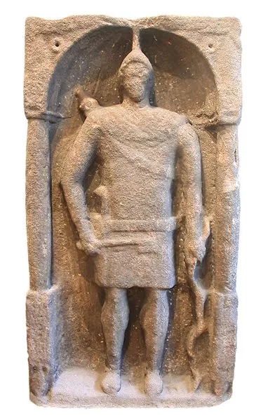 <p>Other excavated tombstones from settlements along Hadrian&rsquo;s Wall evoke the Syrian archers, who were valued for their proficiency with the composite (or recurved) bow, which appears in this funerary relief at lower right. Composite bows shoot farther than conventional longbows, and they are more compact.</p>

