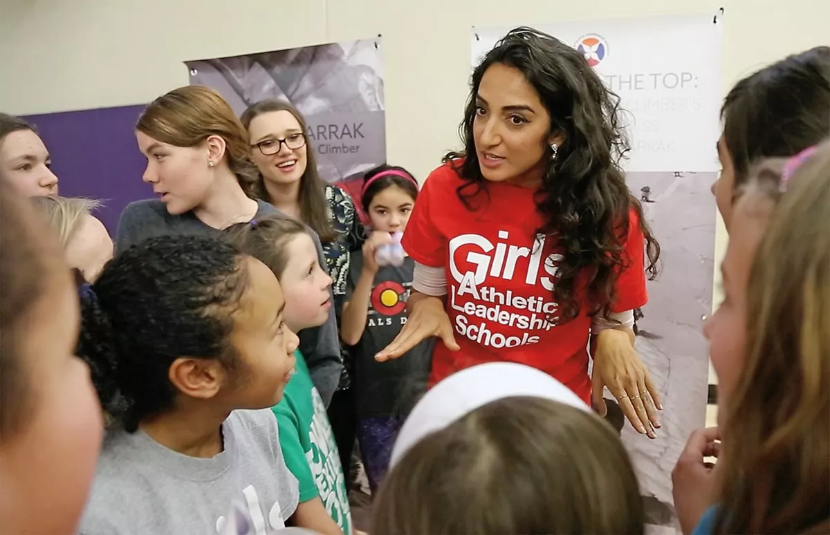 Students hang on her words as Moharrak, clad in a T-shirt from her newest fans, encourages them to &ldquo;follow whatever dream you want. All I wanted was to prove to myself that I could attempt the impossible and maybe even achieve it."