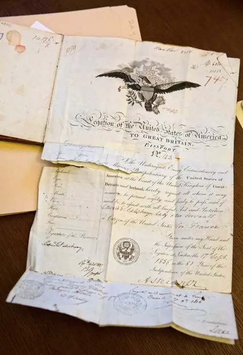 Edward E. Salisbury's well-worn passport symbolizes a turning point in the Yale graduate's life. After spending three years in Europe in the 1830s studying Sanskrit in Berlin and Arabic in Paris, he returned to Yale to become a leader in Arabic-language studies.