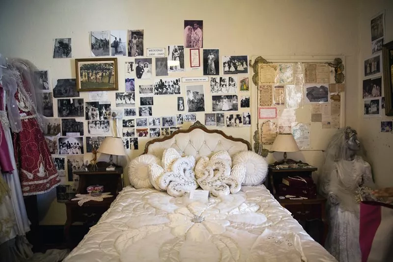 She has filled the home, including a bedroom with images, newspaper clippings and kitabs, which can be seen in the glass case. After apartheid ended, Auntie Patty and her husband returned to Simon's Town in 1995 to reclaim her family&rsquo;s confiscated property. &ldquo;Our community was wonderful,&rdquo; she says.