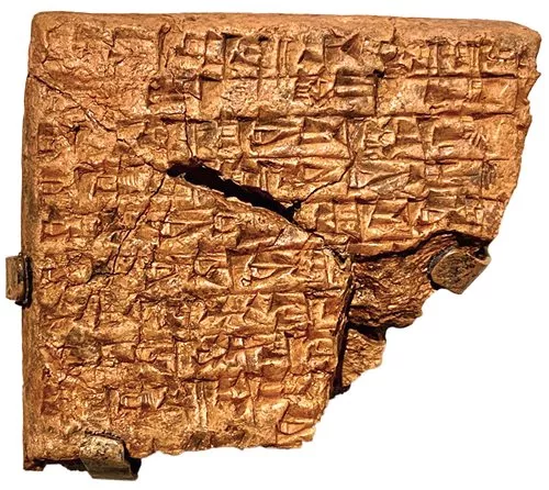 <p class="label">Old Babylonian, ca. 2000&ndash;1600 century <span class="smallcaps">bce</span>, Mesopotamia</p>
A tablet known as the &ldquo;School Days&rdquo; text found in Nippur, Iraq, tells the story of a young school boy and his daily life around the 20th century <span class="smallcaps">bce</span>.&nbsp;