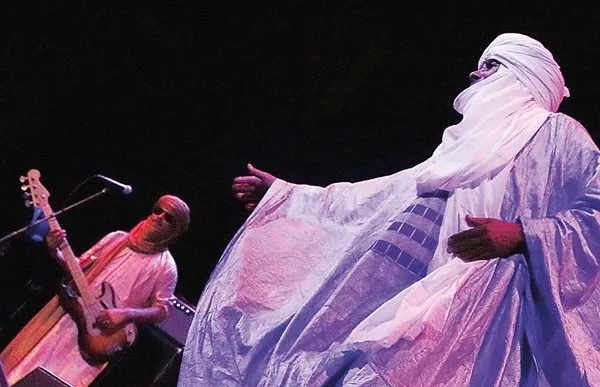 On stage, dressed in traditional robes and singing in Tamasheq, their sound has powered them to countless festival appearances and numerous world tours that in 2019 included Austin, Texas, among 59 other cities.