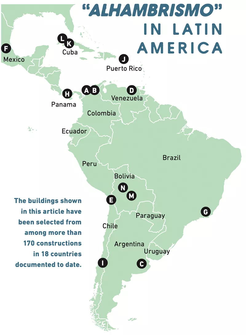 Alhambras of Latin America Map