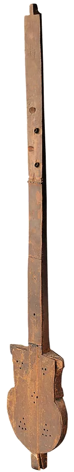A Byzantine-era Egyptian-made lute dated between 200-500 CE included peg holes, a wooden nut on top of the neck and indentations on the soundboard. These advancements suggest the instrument could be an ancestor to the guitar and others in its family.