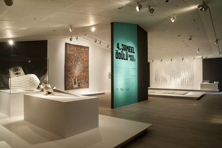 The Jameel Prize 4 exhibit, above,&nbsp;showed 11 finalist works in addition to the five winning works by Ghulam Mohammed.
