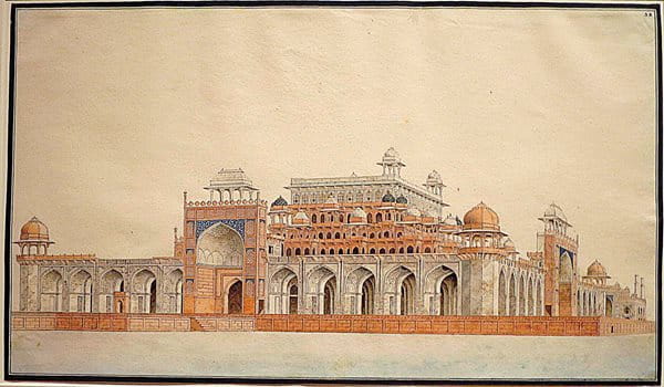 Sheikh Latif created a watercolor of Emperor Akbar’s Tomb at Sikandra between 1810 and 1820.