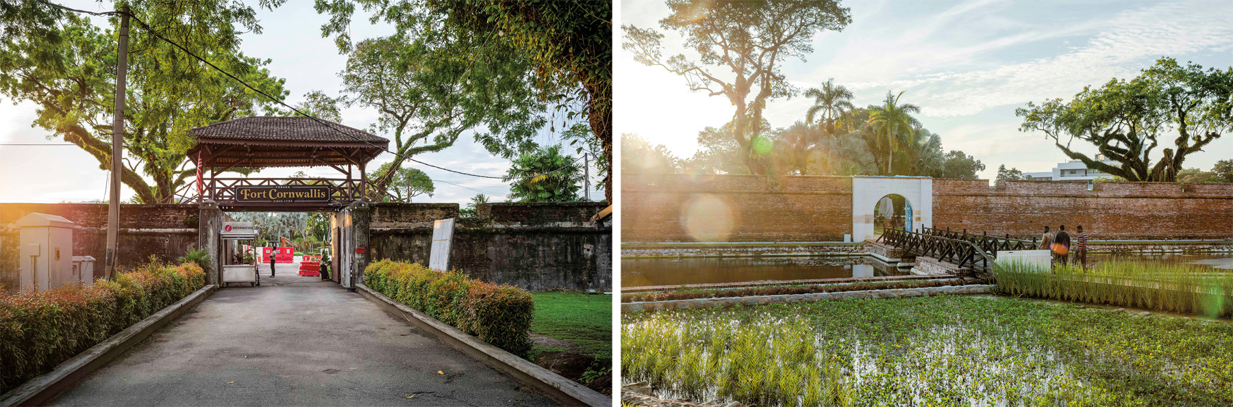 Fort Cornwallis, left and right, is undergoing conservation work supported by both the Aga Khan Trust for Culture and Think City. Built in the late 18th century, it stands as Penang’s oldest surviving fort and a symbol of George Town’s colonial past.