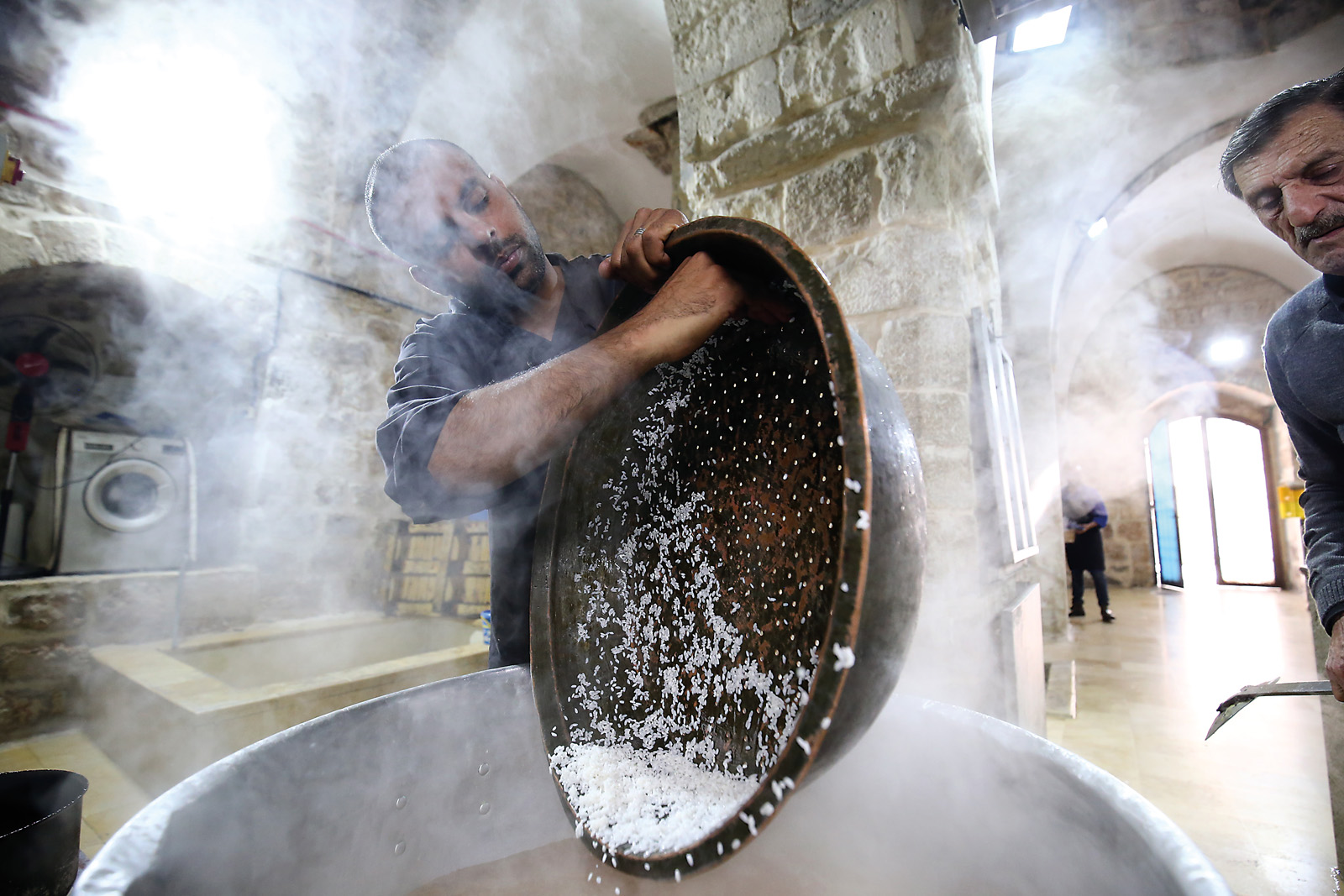 Five Centuries of Jerusalem Soup - preparing the rice