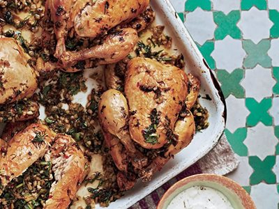 Flavors: Poulet Stuffed with Herb-Infused Freekeh