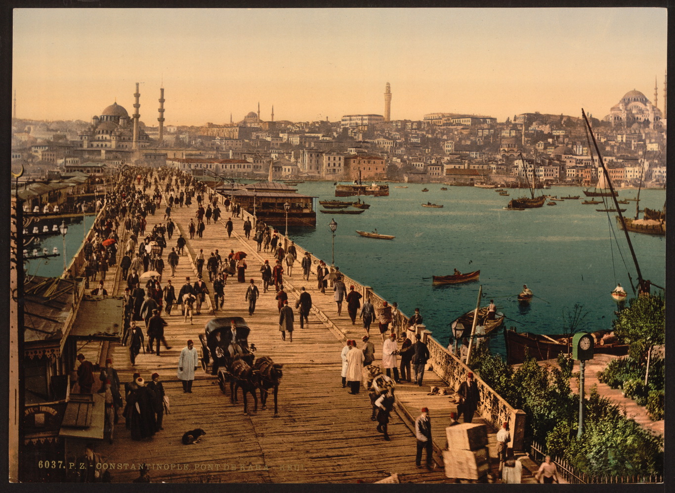 Image of Galata bridge circa 1890