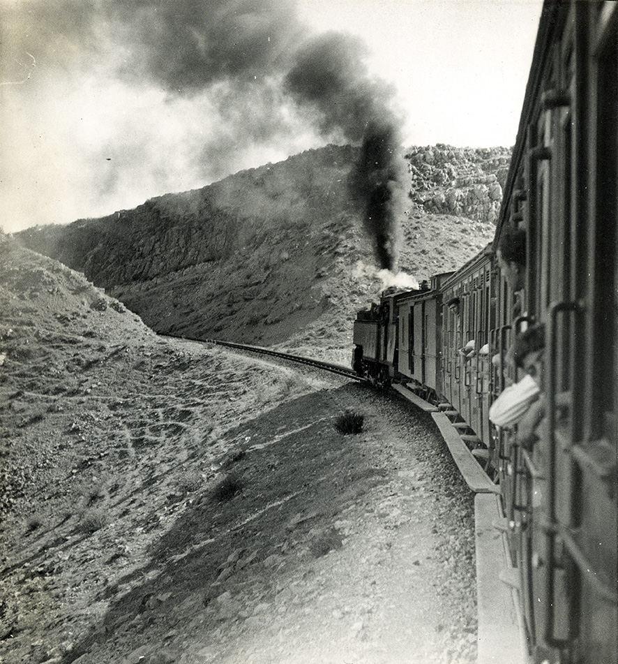 An early 20th century biew of the Beirut to Damascus train.