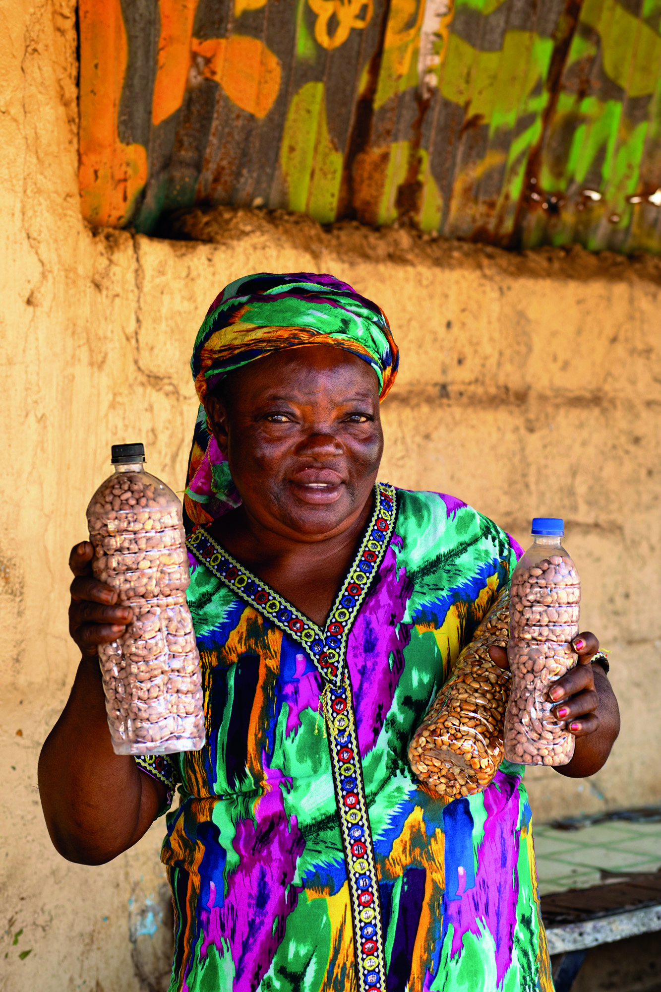 In Bakau, a town along Gambia’s Atlantic coast, Florence Onwuegble, of Nigeria, is among the many selling groundnuts—fresh, roasted, salted or sweet. 