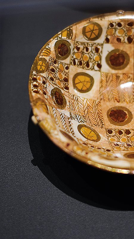 A luster-painted bowl is from ninth-century Iraq.