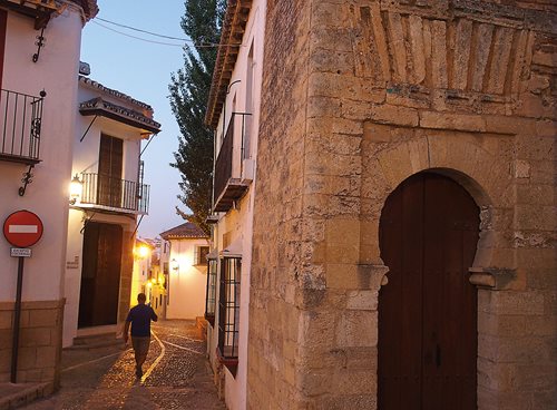 Amid the narrow streets of the historic Arab town, a simple horseshoe arch marks the doorway to the single minaret that still stands in Ronda.