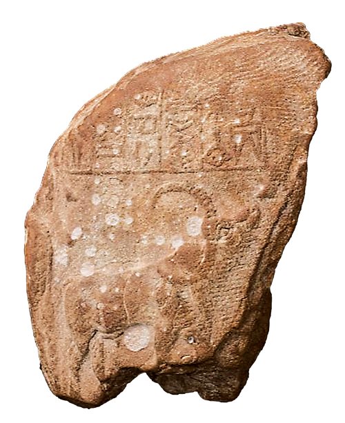 This fragment of an Akkadian seal impression from around 2300 BCE, discovered between 1927 and 1928, and measuring no more than 4 centimeters in height, shows two water buffalo and, between them, an inscription naming Enheduanna and her scribe.