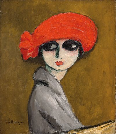 Artist Kees van Dongen’s 1919 portrait “The Corn Poppy,” showing a kohl-eyed model wearing a bright hat, is one of the Dutch artist’s most popular paintings.