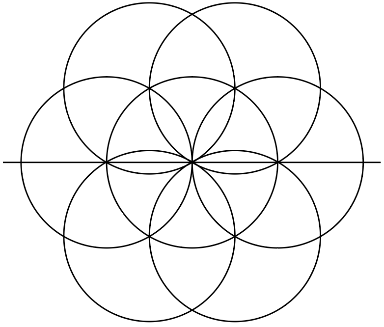 5. This is a classic Creation Diagram of six circles around one.