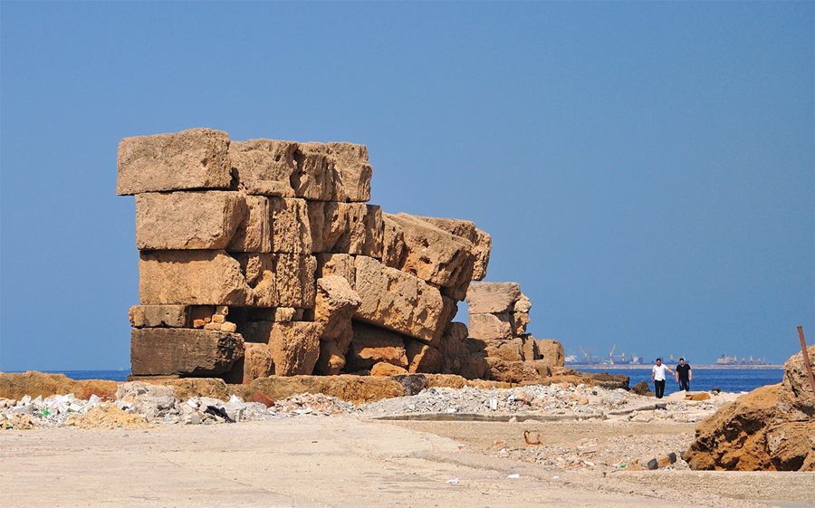 <p>Remnants of ramparts that once circled all but Arwad’s harbor side, these few weathered blocks likely date back at least as far as the Seleucid era that followed Alexander the Great.</p>
