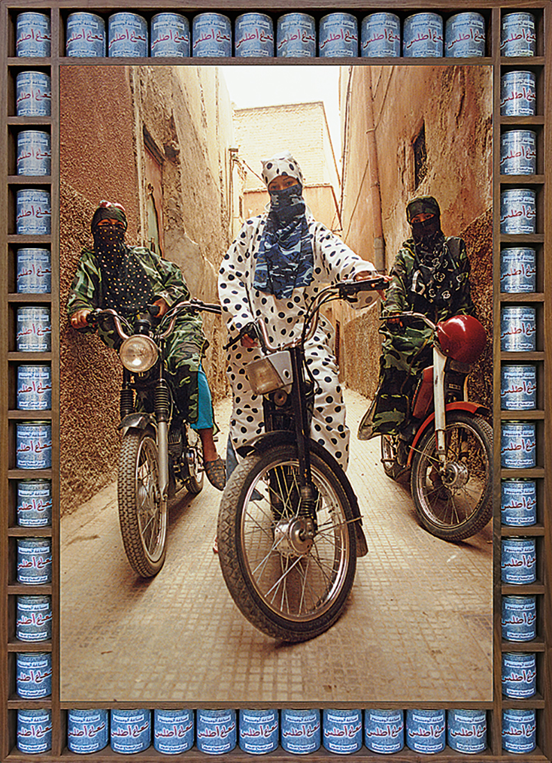 Hassan Hajjaj “Odd 1 Out,” Kesh Angels series, 2000/1421, framed photography. “I plan the shoot with the sitter, but then I always let loose and see what happens,” Hajjaj says.