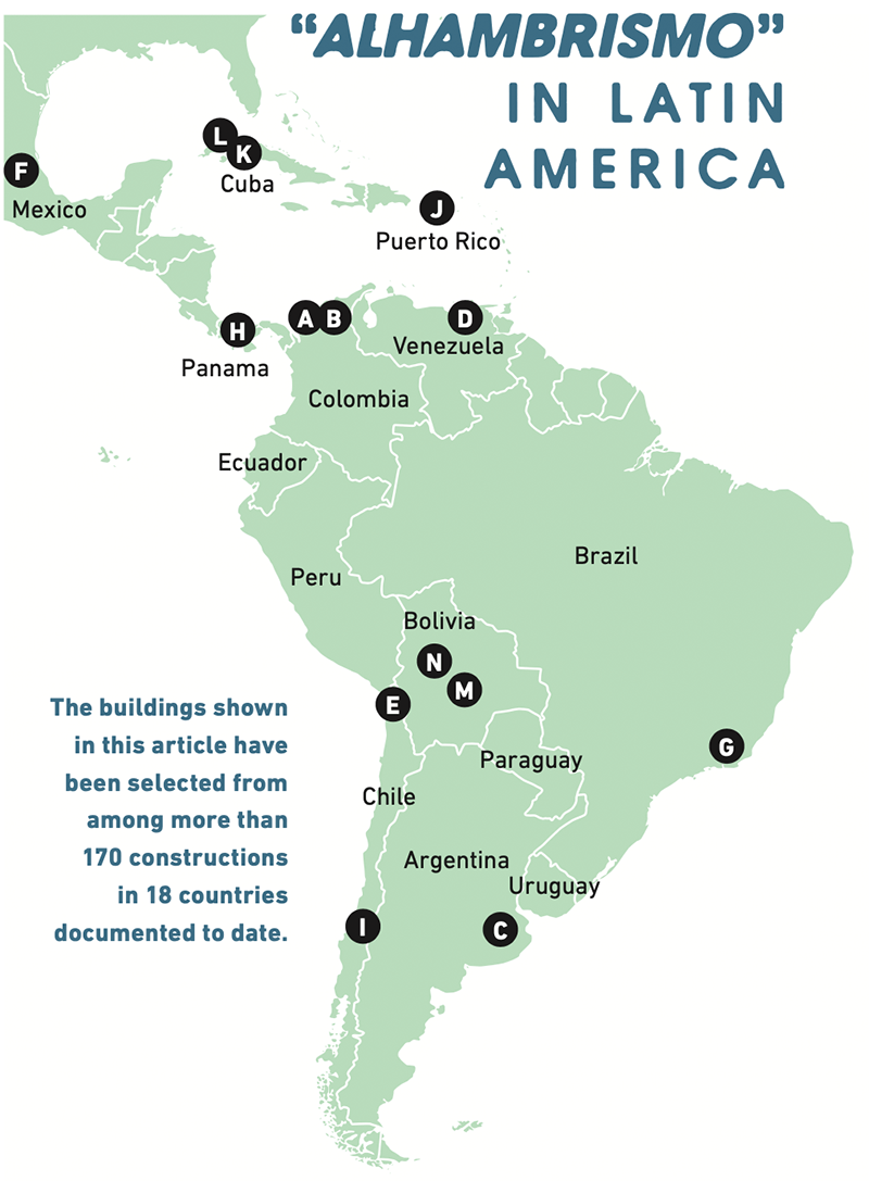 Alhambras of Latin America Map