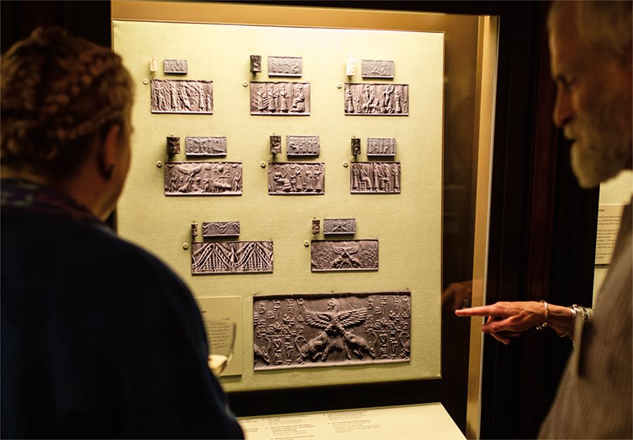In May 2019 Babcock presented members of the The National Institute of Social Sciences with a lecture on cylinder seals and The Morgan’s own collection of more than 1,200. 