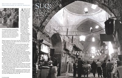 And in the 2004 article “Suq: 4000 Years Behind the Counter in Aleppo,” bottom right, Bubriski documented the history and the people behind what some considered the world’s oldest “mall.”