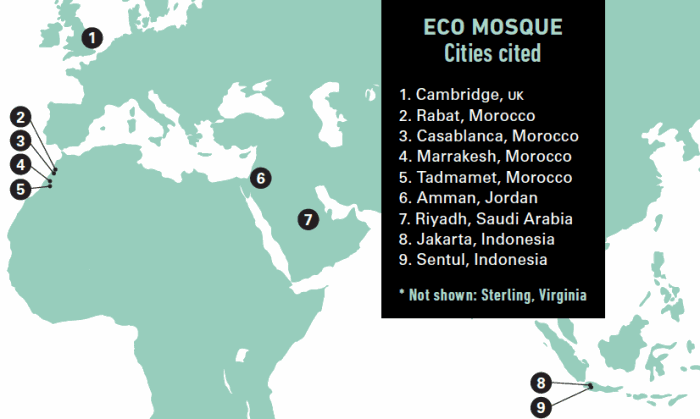 Map of Green Mosques