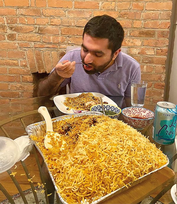 For Bilal Lakhani, who grew up in Karachi and went to school in Lahore, Pakistan, the only “awesome” biryani he has found in the US is a Hyderbadi chicken concoction served up at Bawarchi Biryanis in Jersey City, NJ. 