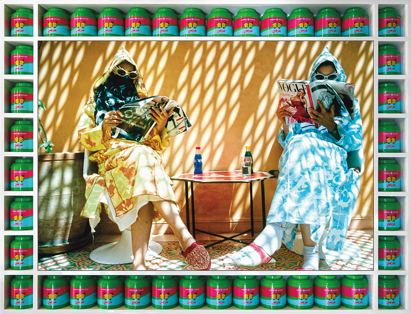 Hassan Hajjaj “Time Out,” Vogue, the Arab Issue series, 2007/1428, framed photography.