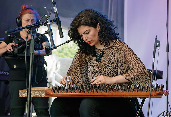 London-based and Syria-born virtuoso Maya Youssef performed on her 78-stringed <i>qanun.</i>