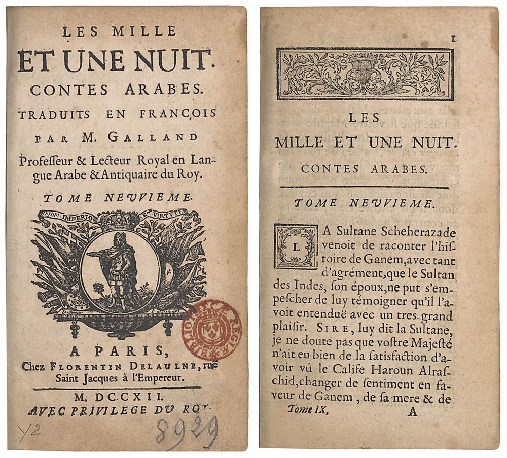 His first volumes of <i>Les Mille et Une Nuit</i> (<i>The Thousand and One Nights</i>) appeared in 1704, when Galland was 58. The first volume to contain stories related to him by Diyab was ninth in the series published in Paris 1712. There are no known portraits of Diyab.