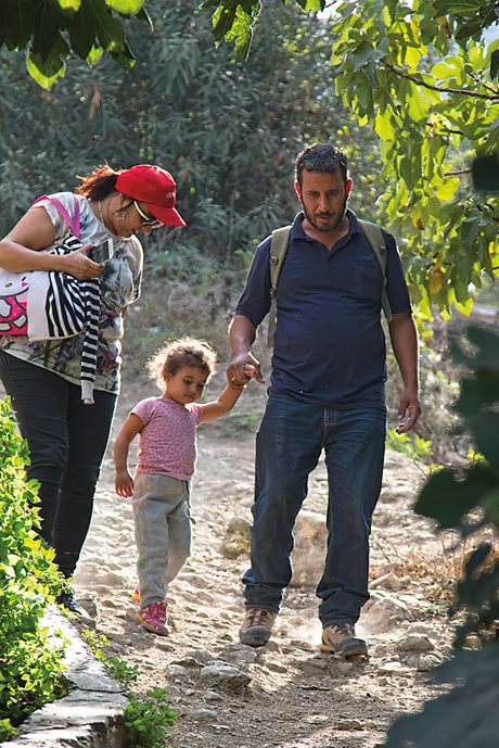 In Battir, Sabrina Zaben is out for a country walk with her partner, Ahmed Abu Haniya, and one of her two children. &ldquo;When I have a chance, I like to walk here. It&rsquo;s easier than before. By following social media, there are lots of hiking groups online,&rdquo; she says.
