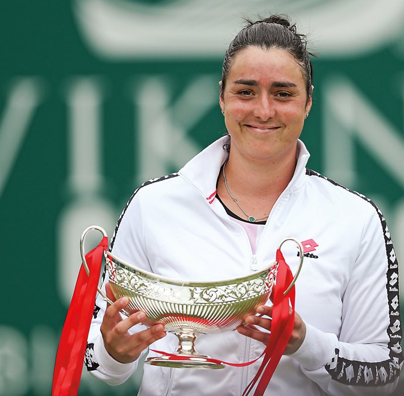 Jabeur poses with the Maud Watson Trophy after her June 20 victory against Daria Kasatkina in the women's singles final of the Viking Classic Birmingham. Currently Jabeur is ranked No. 11, and she has stood as high as No. 7: She’s aiming for No. 1.